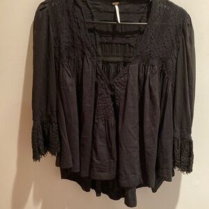 FREE PEOPLE black lace top  length